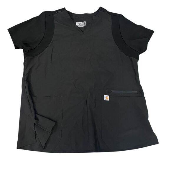 Carhartt *Bundle of 4* Women's Force Flex Scrub Tops Black Large - Picture 2 of 9
